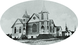 Burlington Methodist Church, possibly the one the Boyds lived next too. from Skagit Settlers, S.V. Historical Series