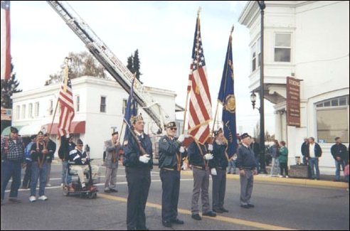 (Honor guard at parade)